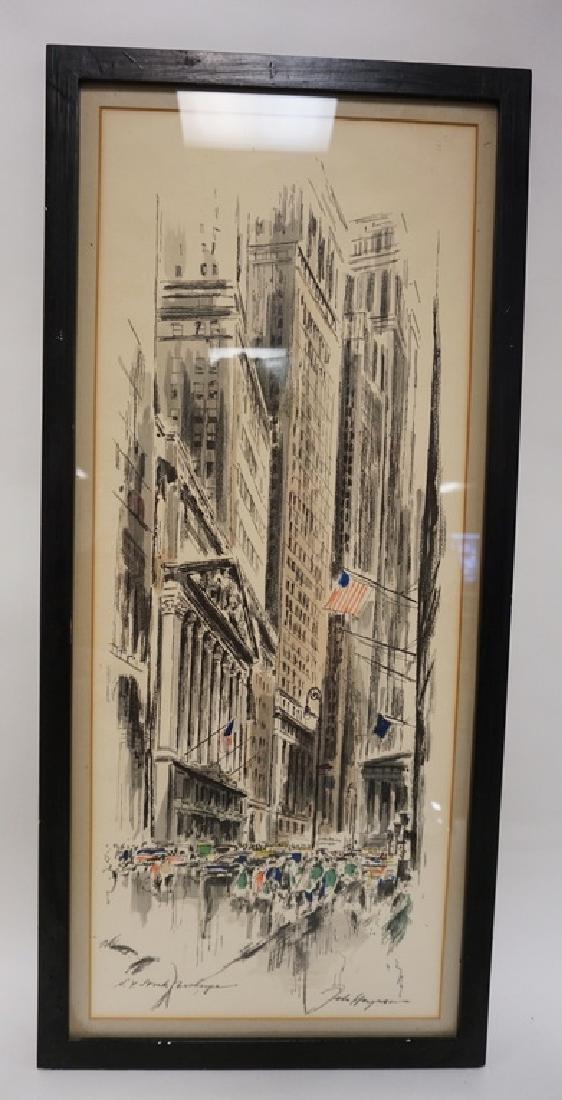 JOHN HAYMSON PRINT TITLED *N.Y. STOCK EXCHANGE*. 12 X (1 of 3)
