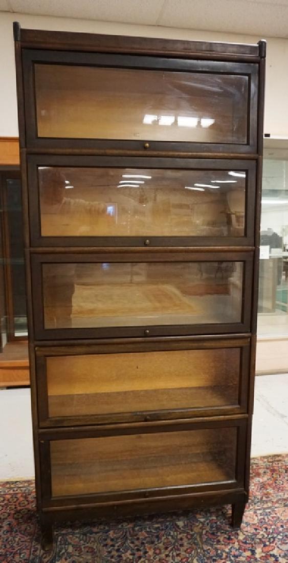 5 STACK BARRISTER BOOKCASE WITH TOP AND BASE. 34 INCHES