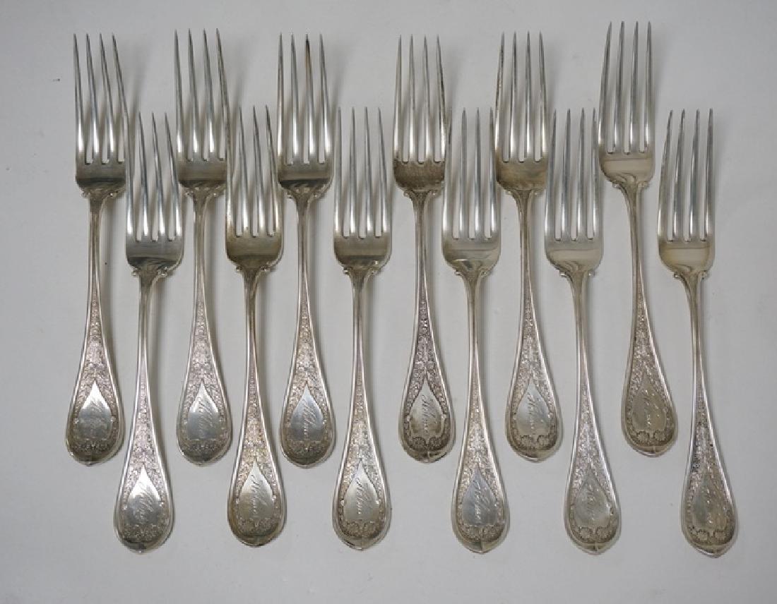 SET OF 12 WOOD & HUGHES *MARGUERITE* PATTERN STERLING (1 of 3)