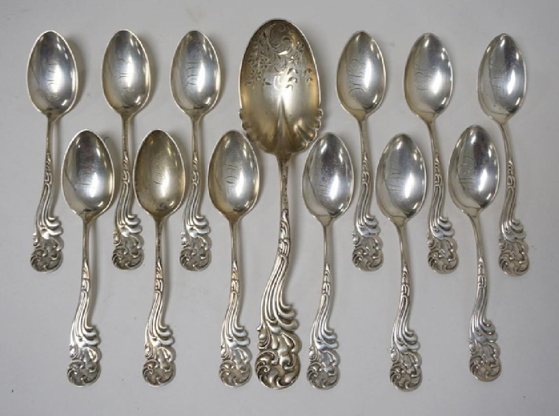 13 FRANK M. WHITING *MARQUIS* STERLING SILVER SPOONS. (1 of 3)