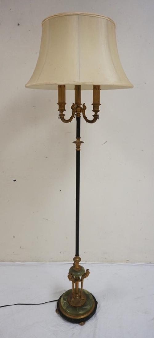 SUPERB QUALITY BRONZE AND ONYX FLOOR LAMP MADE BY (1 of 3)