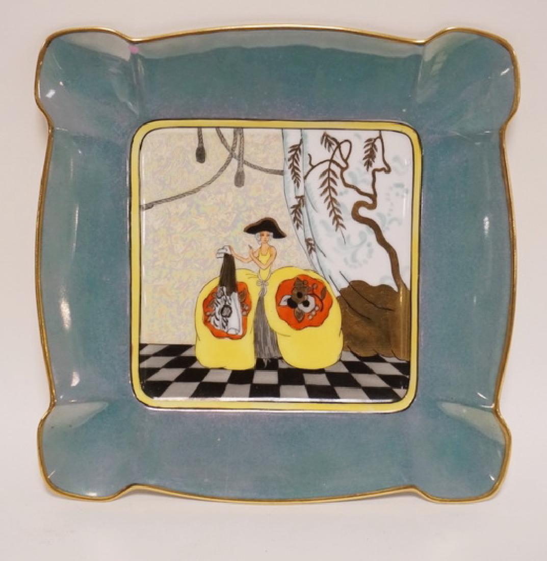 NORITAKE LUSTRE SQUARE CAKE PLATE. 9 INCHES SQAURE. (1 of 4)