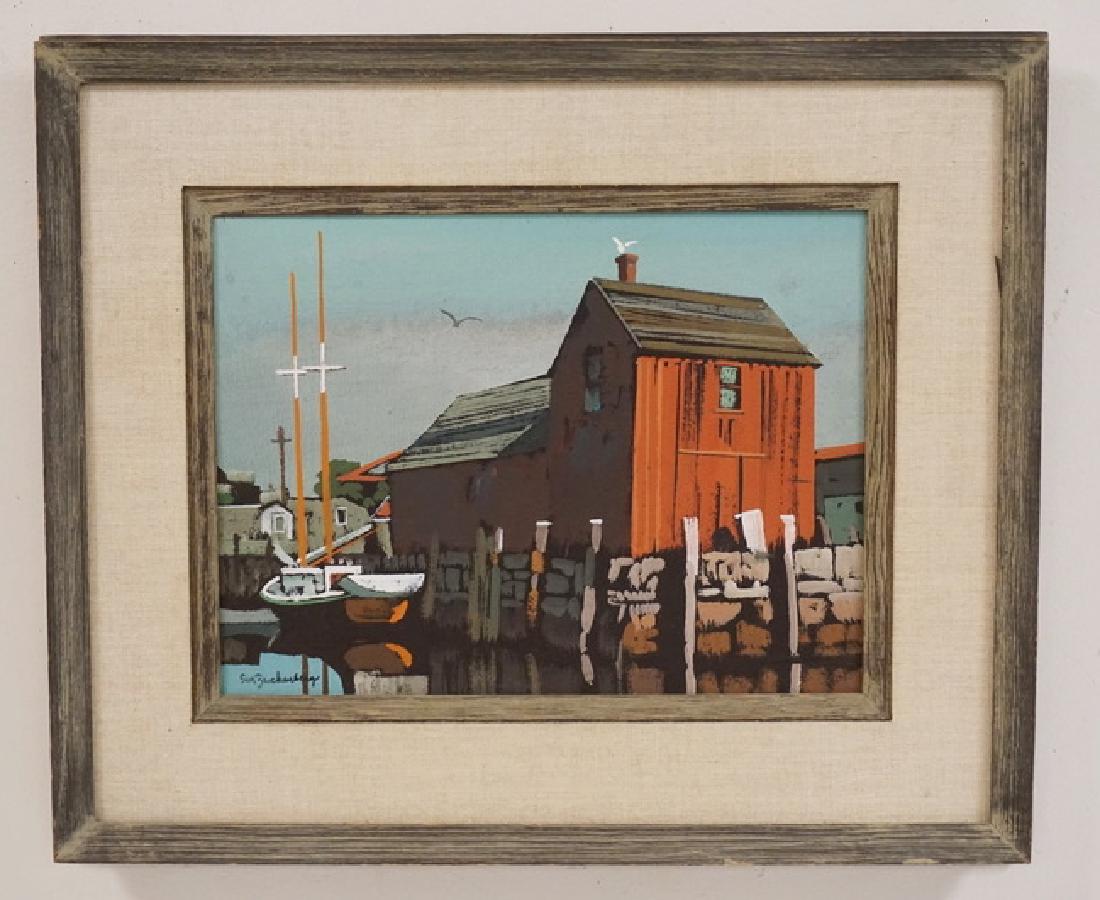 STANLEY M. ZUCKERBERG (1919-1995) OIL PAINTING ON BOARD (1 of 3)