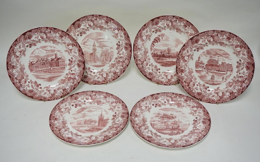 SET OF 6 WEDGWOOD *HARVARD UNIVERSITY* TRANSFERWARE (1 of 4)