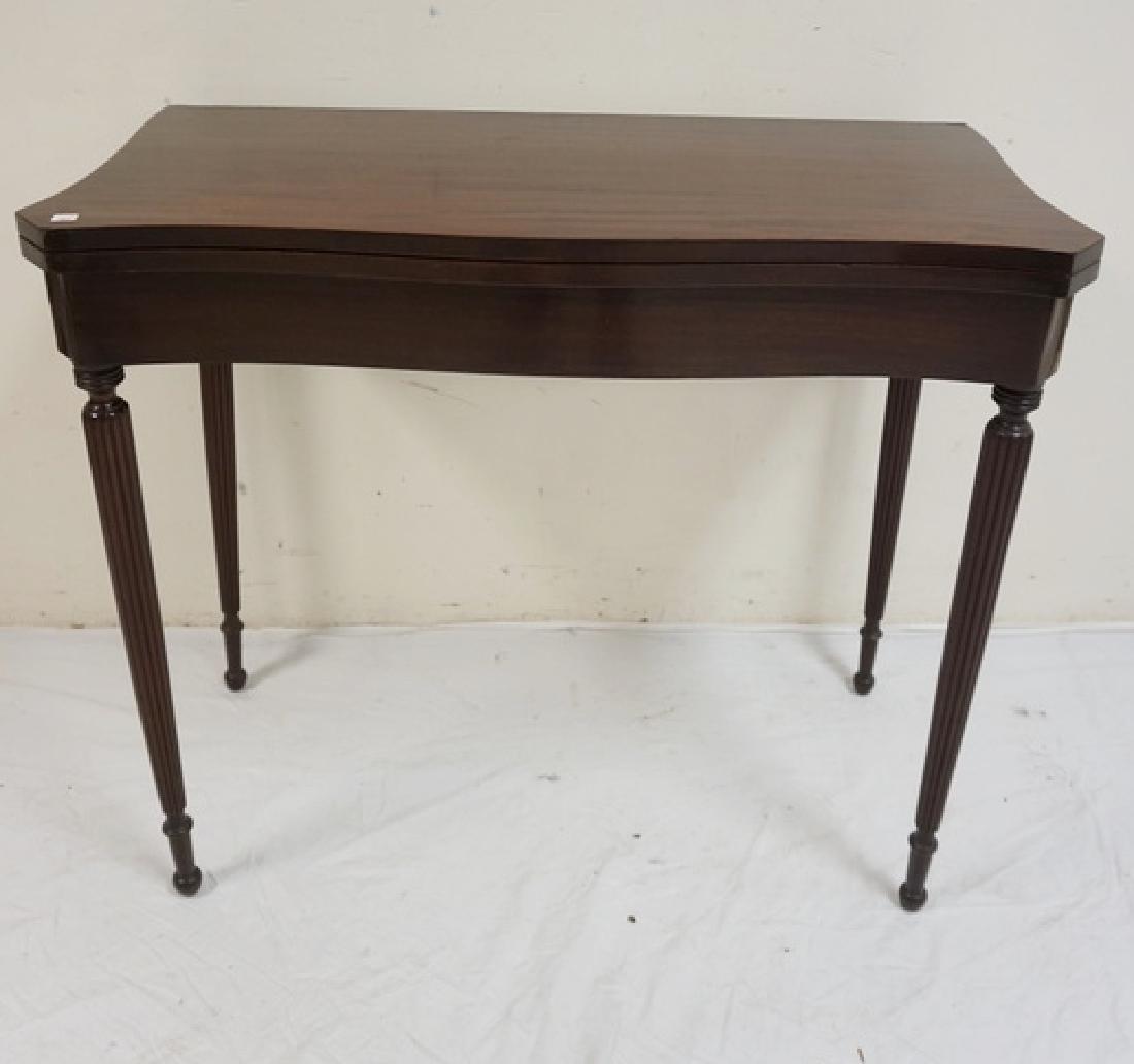 CHARAK MAHAOGANY FLIP TOP GAME TABLE WITH TURNED AND (1 of 3)