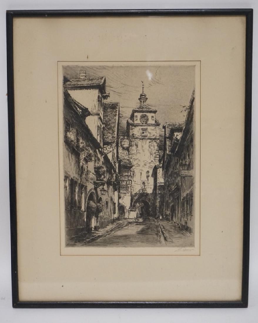 PAUL GEISSLER ETCHING TITLED *ROTHENBERG*. PENCIL (1 of 2)