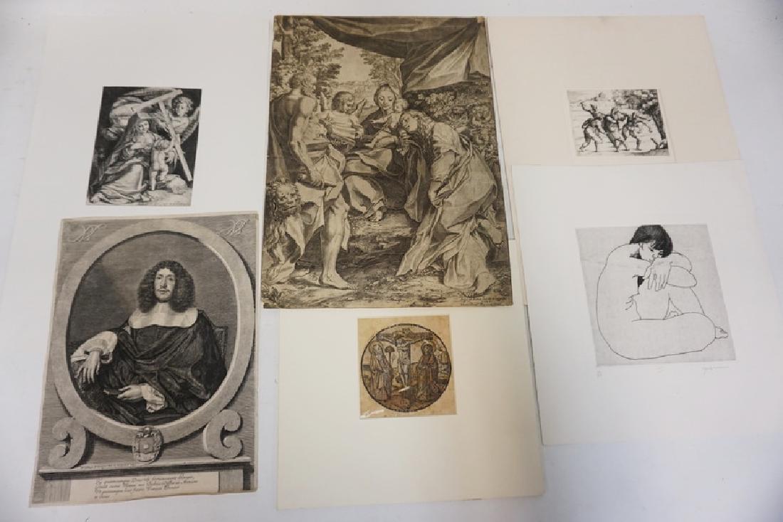 LOT OF 6 ETCHINGS. LARGEST IS 18 X 13 INCHES. (1 of 6)