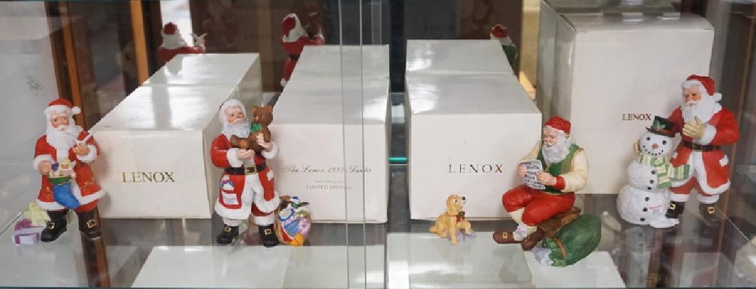 GROUP OF 4 LENOX PORCELAIN SANTA FIGURES WITH THE (1 of 3)