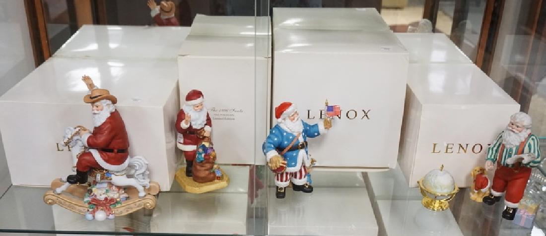 GROUP OF 4 LENOX PORCELAIN SANTA FIGURES WITH THE (1 of 3)