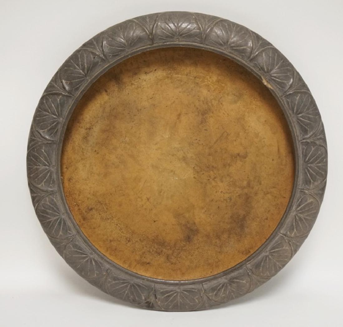 WELLER-WARE ART POTTERY BIRD BATH (NO PEDESTAL). HAS A (1 of 3)