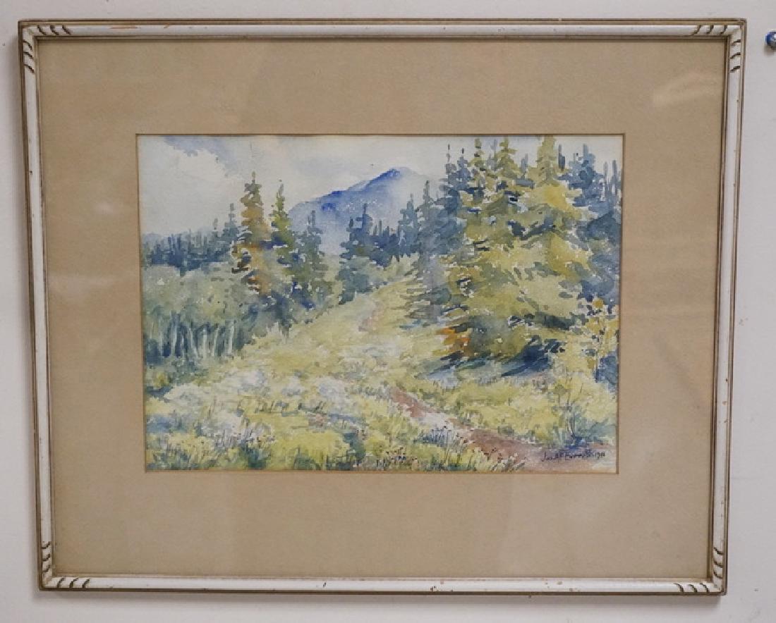 JOSEPH A.F. EVERETT. WATERCOLOR PAINTING OF A WOODED (1 of 3)