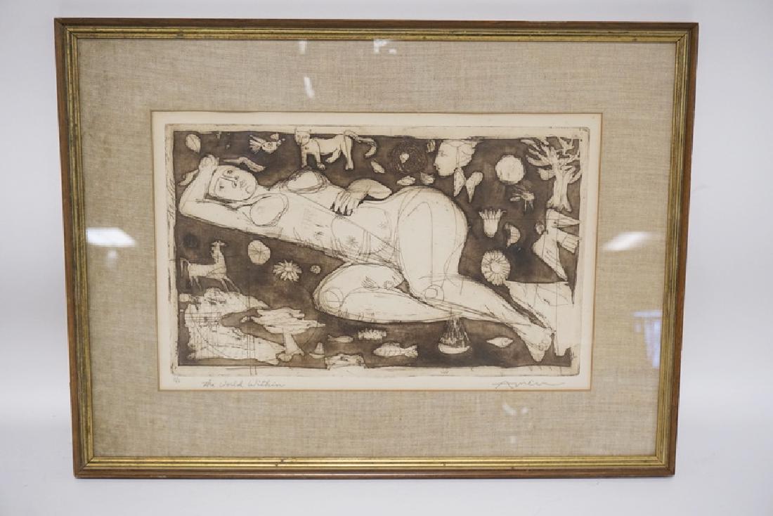 IRVING AMEN PENCIL SIGNED LIMITED EDITION ETCHING (1 of 3)