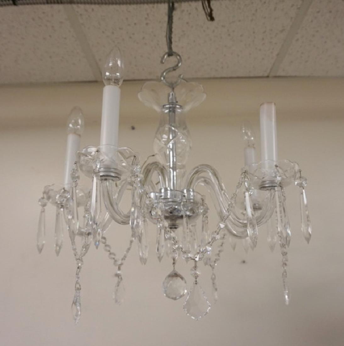 5 LIGHT CUT CRYSTAL SMALL SIZE CHANDELIER WITH WITH CUT (1 of 1)