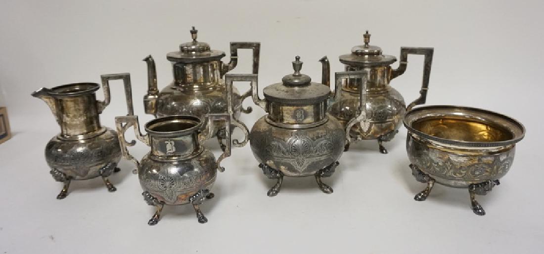ROGERS VICTORIAN 6 PC TEA AND COFFEE SET W/FACE OF A (1 of 3)