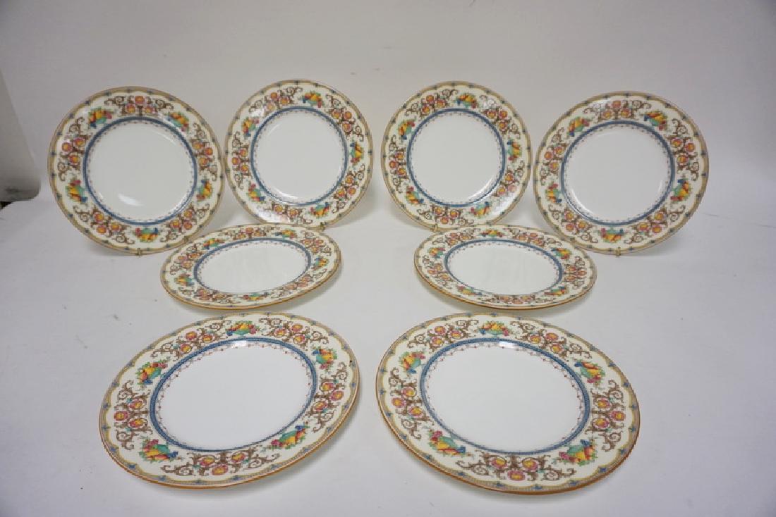 SET OF 8 MINTON PLATES WITH COLORFUL FRUIT BASKET (1 of 2)