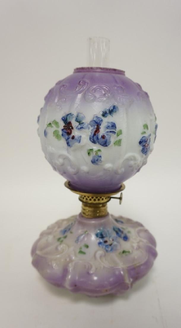 HAND PAINTED VICTORIAN MINIATURE LAMP. ALL ORIGINAL. 9 (1 of 1)