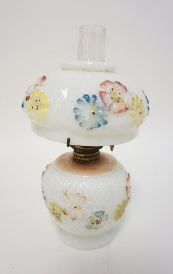 CONSOLIDATED COSMOS DECORATED MILK GLASS MINIATURE (1 of 1)