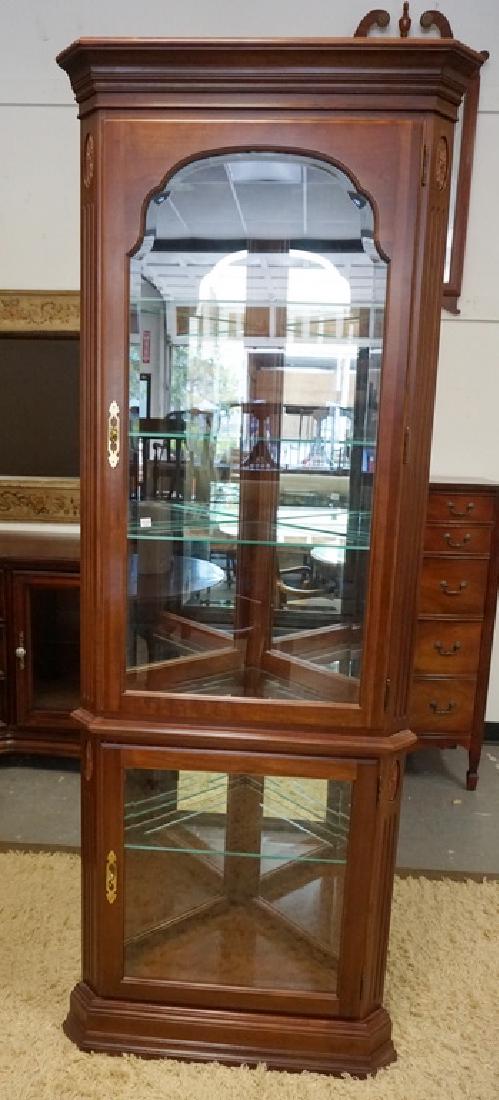 ETHAN ALLEN CORNER CURIO CABINET. 78 INCHES HIGH., 29 (1 of 4)