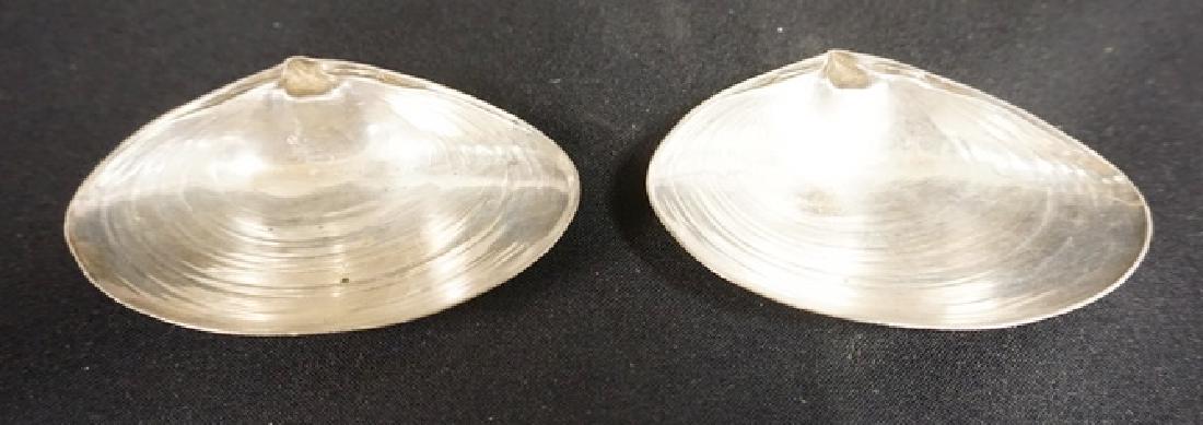 PAIR OF WALLACE STERLING SILVER CLAM SHELL DISHES, (1 of 2)