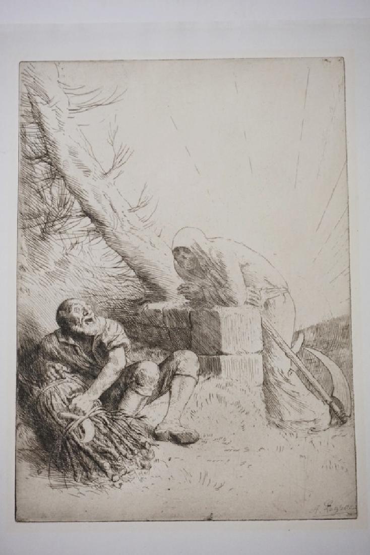 ALPHONSE LEGROS (1837-1911) PRINT *LA MORT ET LE (1 of 3)