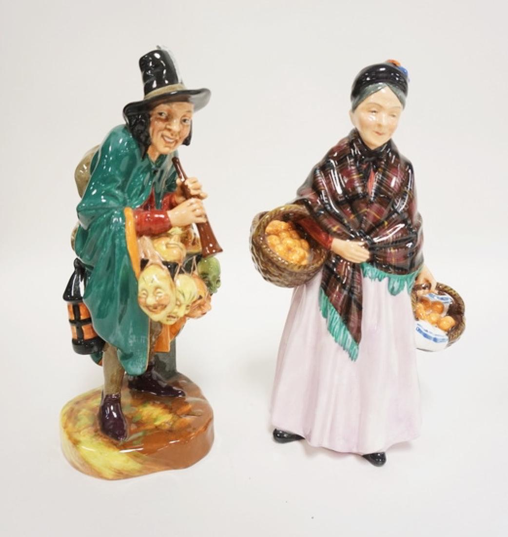2 ROYAL DOULTON FIGURES, THE MASK SELLER AND THE ORANGE (1 of 1)