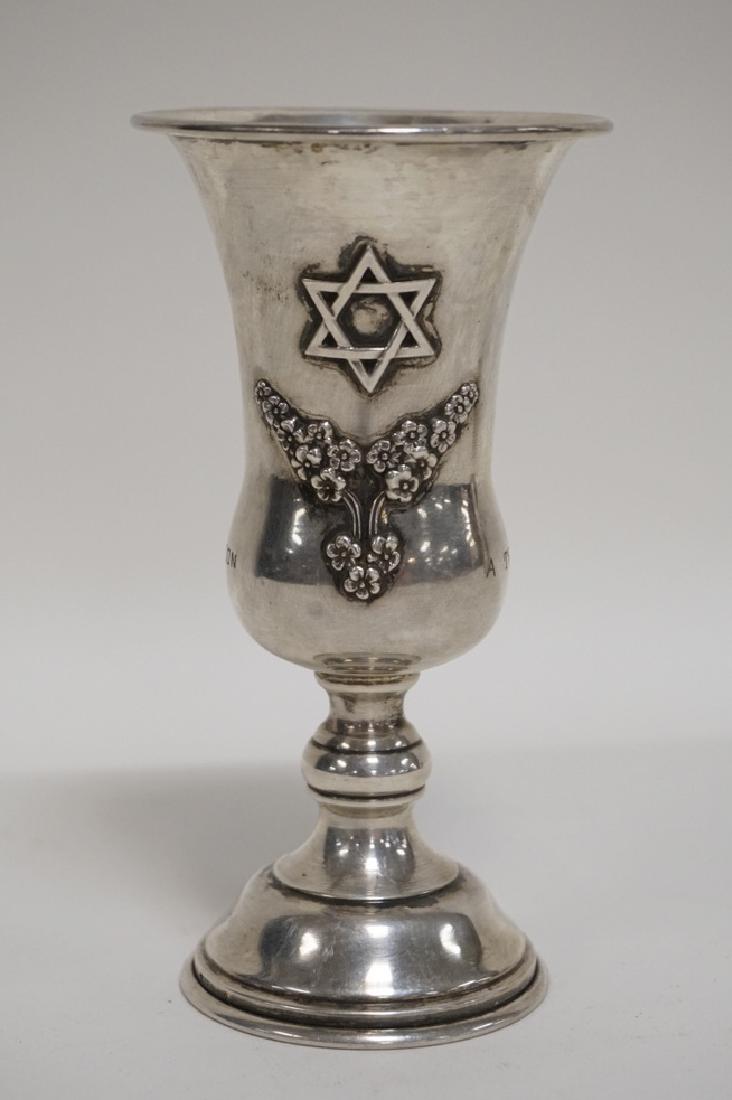 STERLING SILVER KIDDUSH CUP WITH INSCRIPTION. 2.34 TROY (1 of 2)