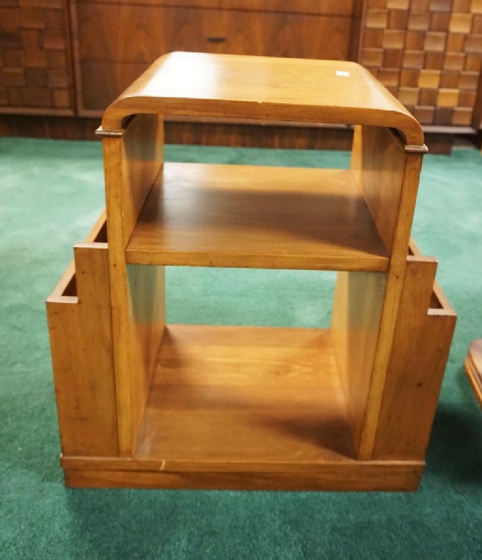 DECO END TABLE WITH MAGAZINE HOLDERS. 22 1/2 INCHES (1 of 1)