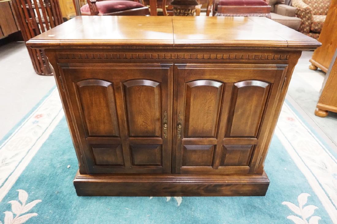 ETHAN ALLEN FLIP TOP SERVER. 41 1/2 IN H, 33 1/4 IN H (1 of 3)