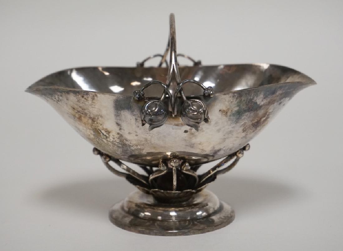 GEORG JENSEN, DENMARK STERLING SILVER BASKET. 5 IN X 4 (1 of 4)