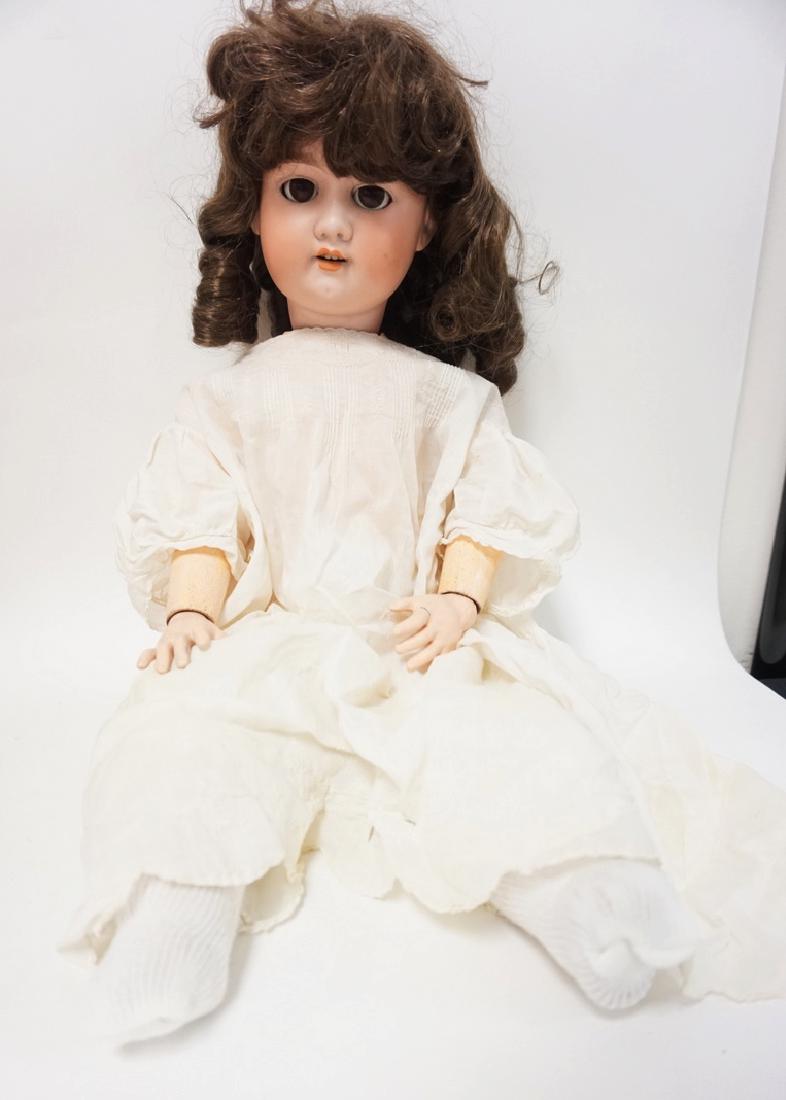 A & M GERMAN BISQUE HEAD DOLL. 21 IN. ONE INDEX FINGER (1 of 4)