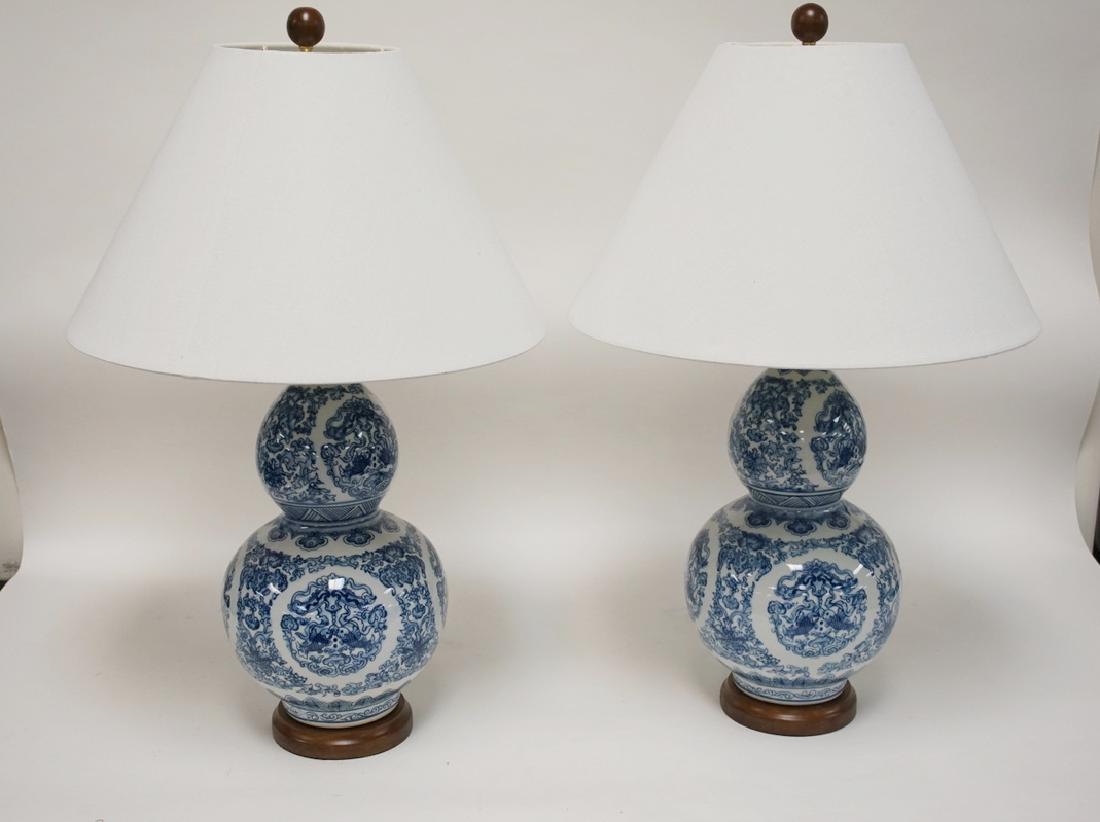 PAIR OF RALPH LAUREN ASIAN STYLE BLUE AND WHITE (1 of 3)
