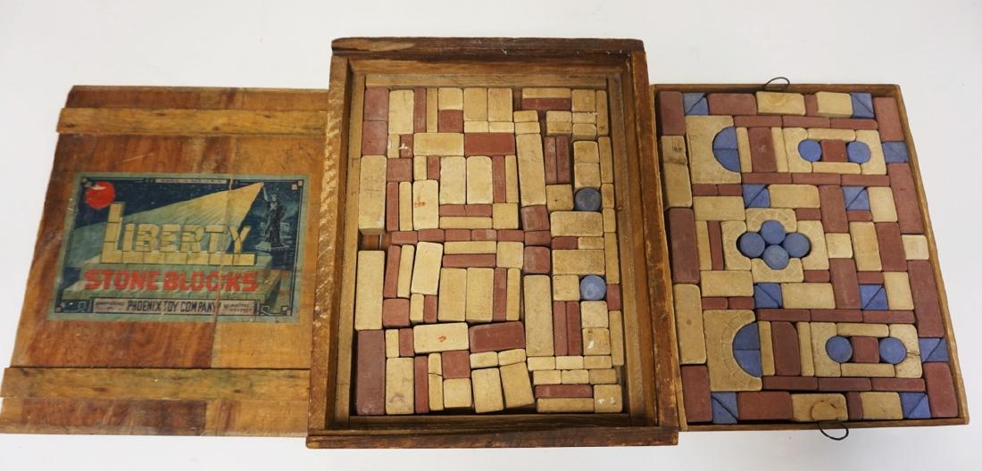 *LIBERTY* STONE BUILDING BLOCK SET IN THE ORIGINAL (1 of 2)