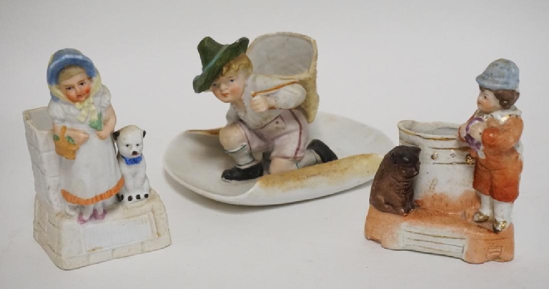GROUP OF 3 VICTORIAN FIGURAL MATCH HOLDERS, 2 CHILDREN (1 of 1)