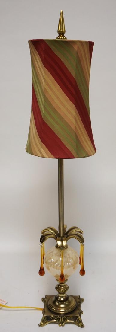 DECORATIVE TABLE LAMP. 36 1/2 INCHES HIGH. (1 of 2)