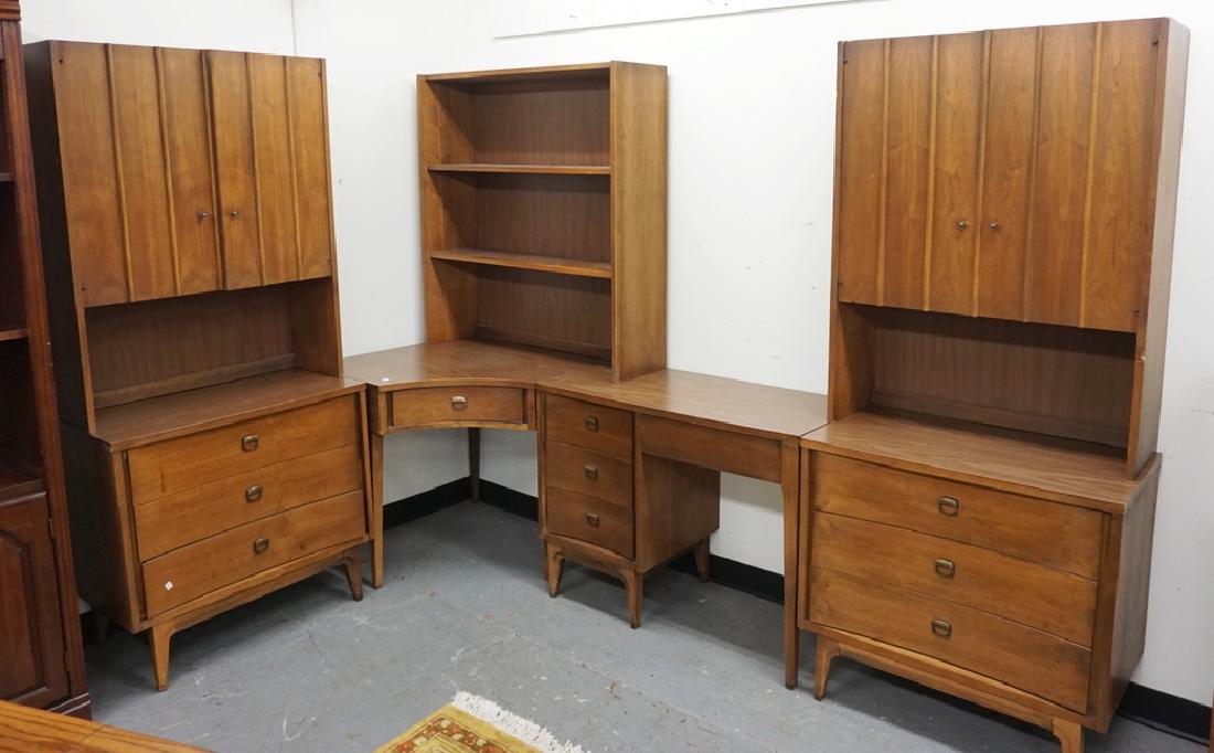 MODERN 7 PIECE DESK UNIT. 104 1/4 IN FROM CORNER DESK (1 of 1)