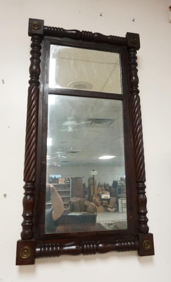 2 PART FEDERAL MIRROR WITH TWIST HALF COLUMNS AND BRASS (1 of 2)