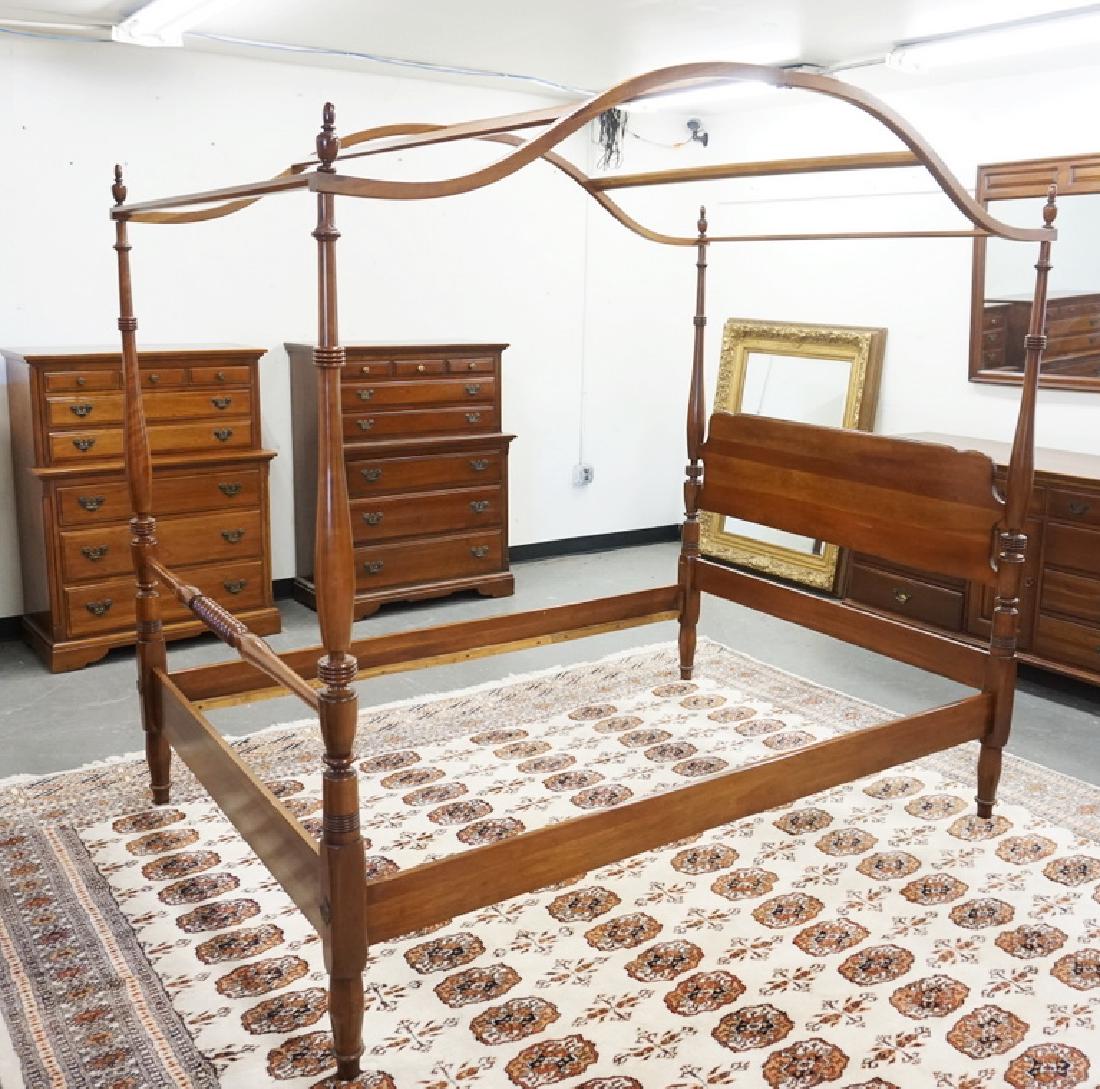 CHERRY 4 POSTER TESTOR BED.56 1/2 IN WIDE, 81 1/2 IN (1 of 3)