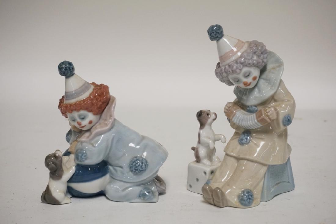 LOT OF 2 LLADRO PORCELAIN FIGURES OF CLOWNS WITH (1 of 2)
