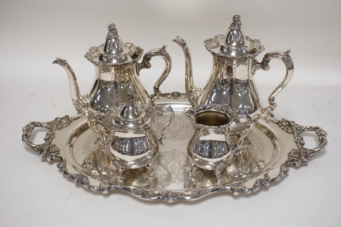 WALLACE *ROYAL ROSE* SILVER PLATED TEA & COFFEE SET (1 of 2)