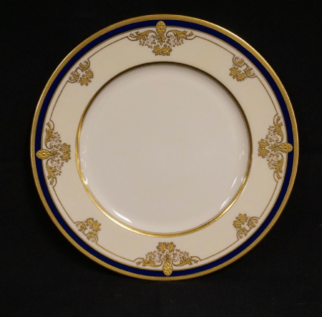 GREEN MARK LENOX SERVICE PLATE WITH COBALT BLUE AND (1 of 3)