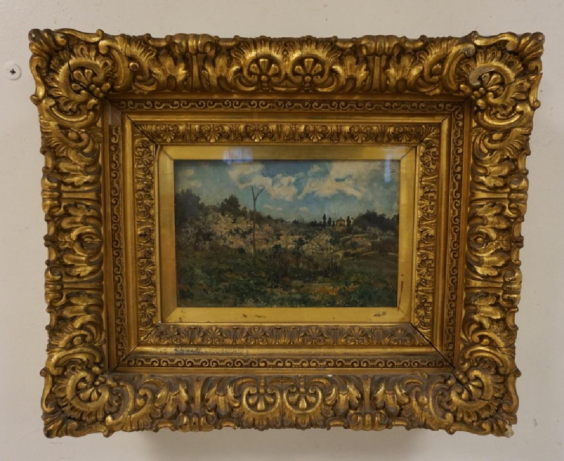 OIL ON BOARD DATED 1873. SIGNED UPPER RIGHT. IN AN (1 of 5)