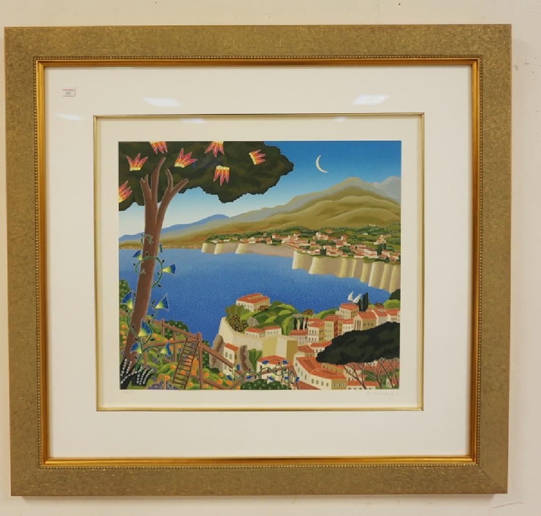 THOMAS MCKNIGHT PENCIL SIGNED PRINT OF A TROPICAL (1 of 2)