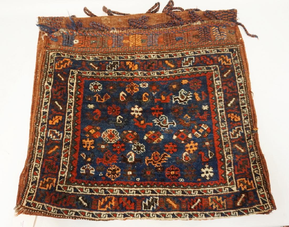 MIDDLE EASTERN HAND WOVEN SADDLE BAG. 52 X 28 INCHES. (1 of 2)