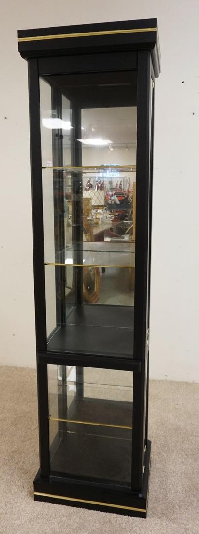 CURIO CABINET WITH A LIGHTED INTERIOR, GLASS SHELVES (1 of 2)