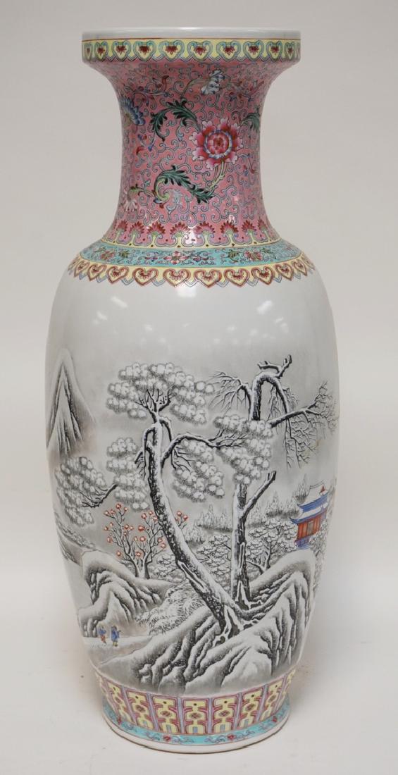 CONTEMPORARY ASIAN PORCELAIN FLOOR VASE. 24 INCHES
