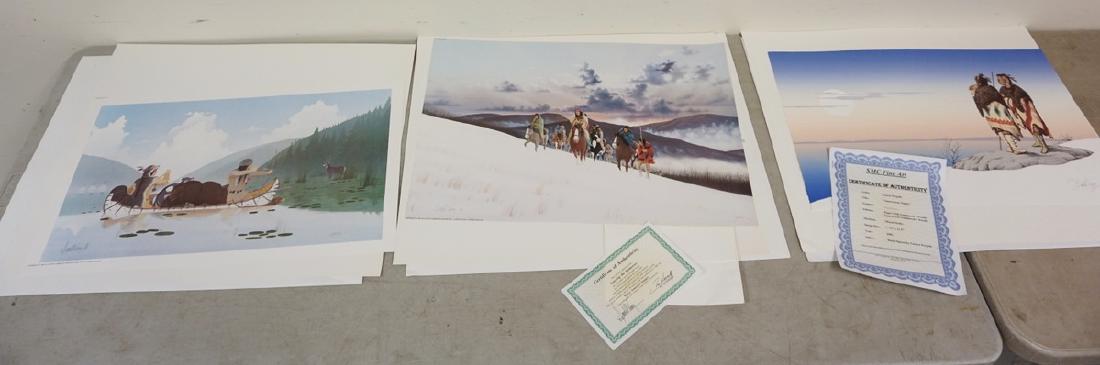 LOT OF 3 DONALD VANN NATIVE AMERICAN INDIAN PRINTS. (1 of 4)