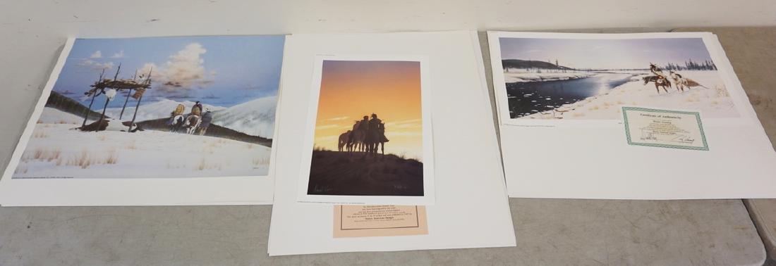 LOT OF 3 DONALD VANN NATIVE AMERICAN INDIAN PRINTS. (1 of 4)