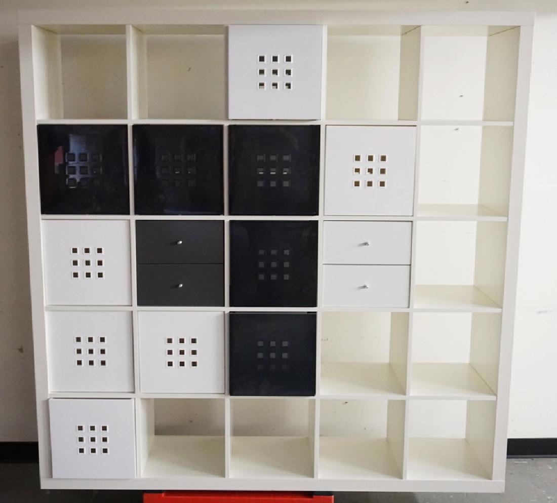 CONTEMPORARY WALL UNIT WITH CUBBIES AND BINS. 73 INCHES (1 of 1)