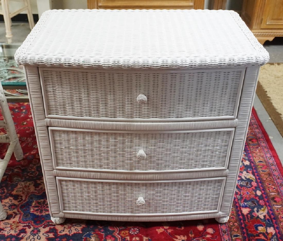 WICKER 3 DRAWER CHEST. (1 of 1)