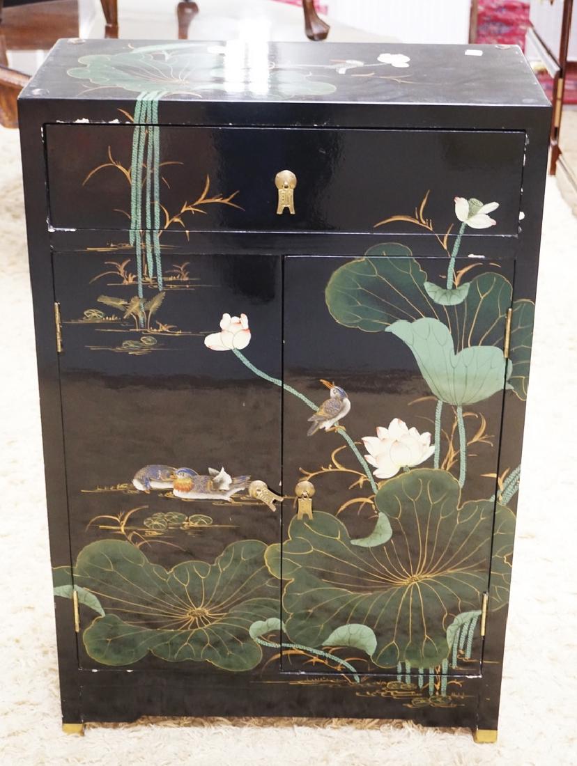 CHINOISERIE DECORATED CABINET WITH ONE DRAWER OVER 2 (1 of 1)
